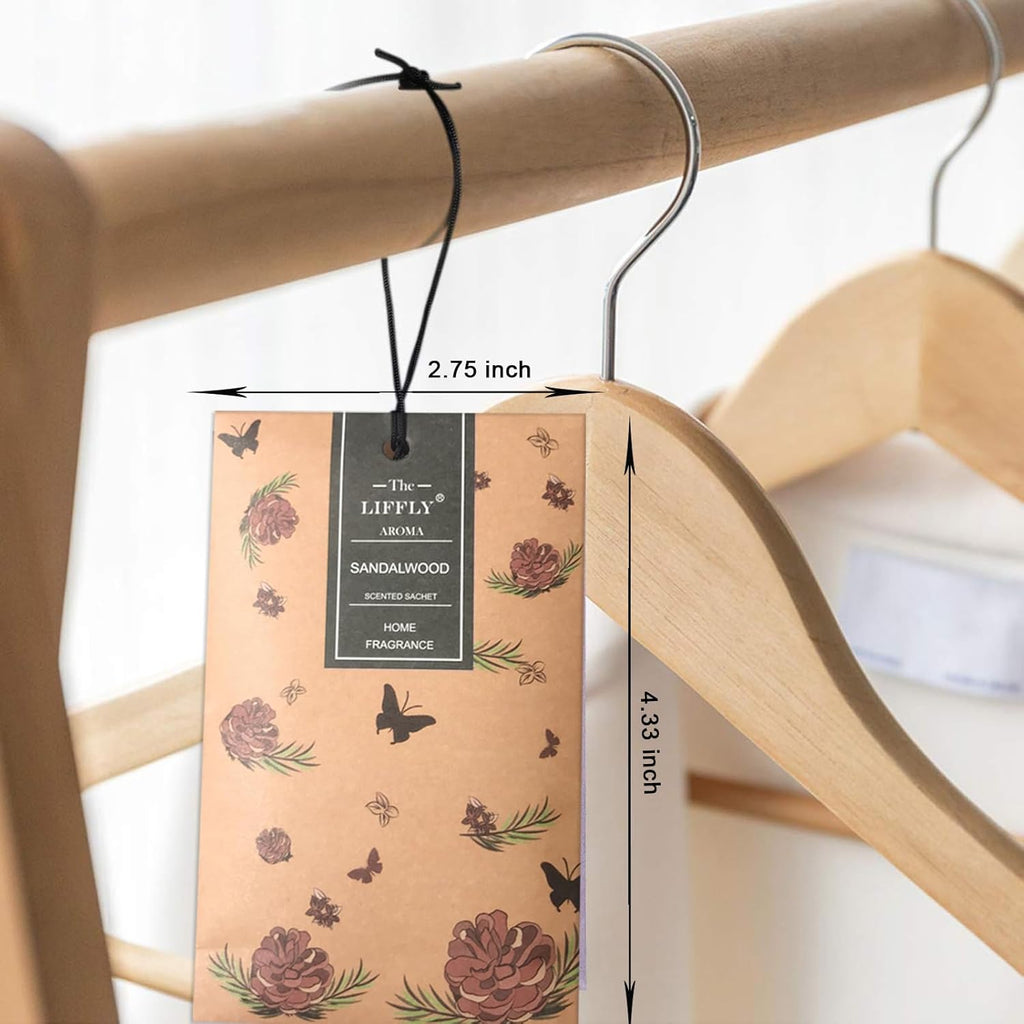 14 Packs Sandalwood Scented Sachets for Drawers and Closets