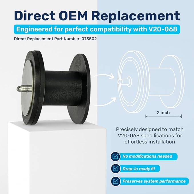 RV20068 Ortega Check Valve SEAT Assembly with O-Ring | Direct Replacement for V20-068 | Compatible with 073502 | Essential Pool Maintenance Accessory