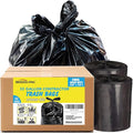 Contractor Heavy Duty Trash Bags 55 Gallon | 52 Count | 2 MIL | 36" X 56" | Large Black Flap Tie Construction Garbage Bags for Business Home Commercial, Industrial, Storage, Outdoor