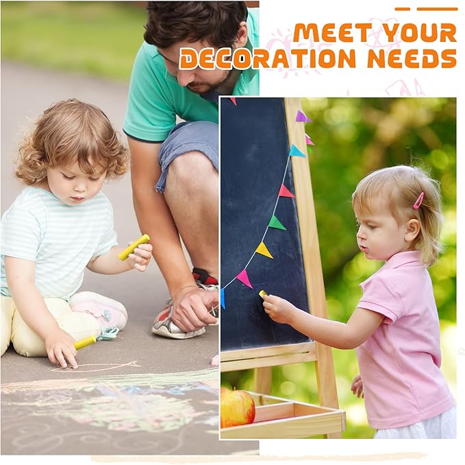 40 Pcs Sidewalk Chalks for Kids Non Toxic Jumbo Chalk for Party Gift Outdoor Art Classroom Play Painting (Yellow)