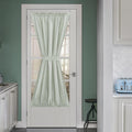 NICETOWN Sage Green Window Curtains Linen Blended, Privacy French Door Curtains Thermal Insulated Covering for Patio Glass Front with Tieback, W52 x L72 inch, 1 Panel