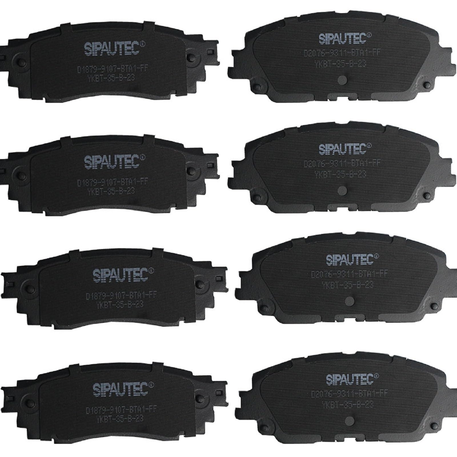 SIPAUTEC-8pcs Ceramic Brake Pads Replacement For 2018-2022 Toyota Camry Hybrid/XLE/XSE,For 2019-2022 Rav4 Lexus ES350 ES250 UX20