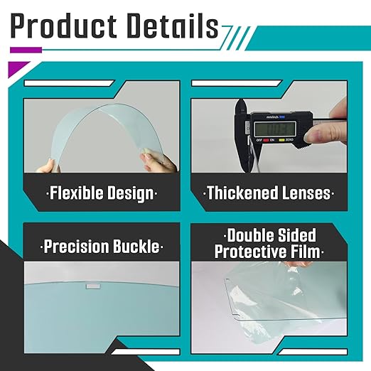 8 Pcs Face Shield Replacement Window Compatible with Jackson Safety Premium Face Shield Mask, Protective Lens for Grinding and Welding, Durable and Scratch-Resistant, Clear Tint, Uncoated