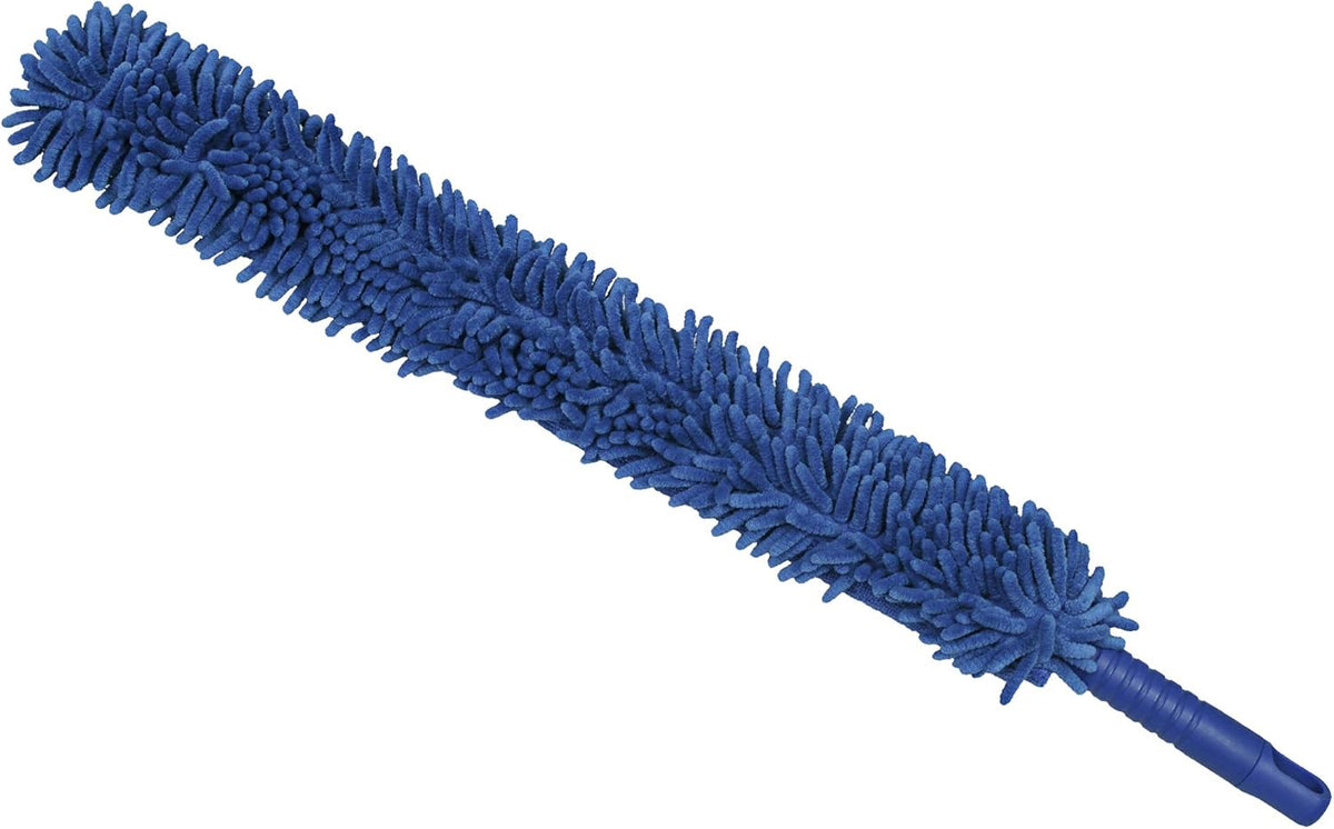 CleanAide Handheld Reusable Microfiber Flex Duster – Bendable, Lightweight, Dust Cleaner for Blinds, Shutters, Radiators, Electronics, Glass, Hard-to-Reach Areas – Machine Washable, 20”, Blue