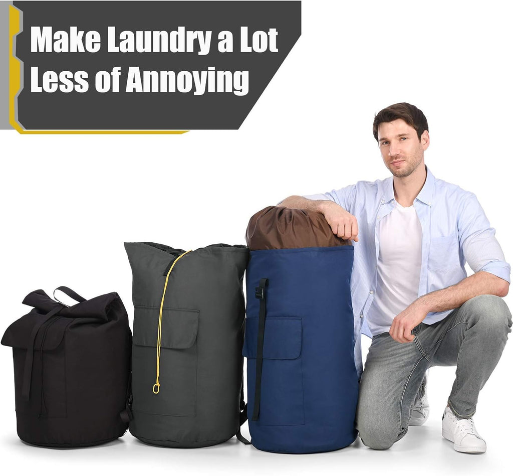 Laundry Backpack Bag, 115L Extra Large Laundry Bags with straps, Heavy Duty Laundry Bag Backpack, Portable Dirty Clothes Bag for College Dorm, Apartment, Laundromat, College Laundry Bag