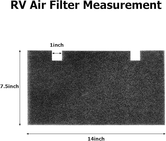BESULEN 6PCS RV Air Conditioner Replacement Filters, 14'' x 7.5" Automotive AC Filter Replacement, Camper Interior Accessories, Compatible with Filter Numbers 3313107.103 & 3105012.003