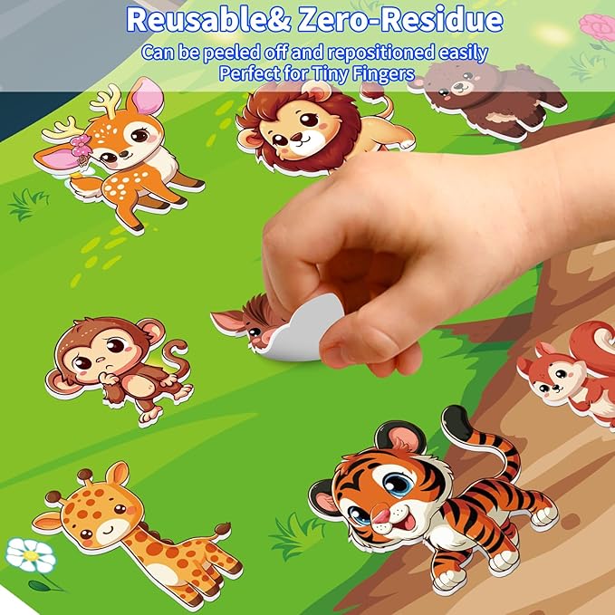 12 Set Reusable Sticker Books for Toddlers 2-4 1-3, Kids 3D Puffy Sticker Activity Books, Birthday Party Favors Goodie Bags Stuffer