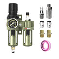 NPT 1/2 Air Regulator with Gauge,Air Compressor Water Separator with Accessories,Pneumatic Compressed Air Filter Pressure Oil Trap(AC4010-04)