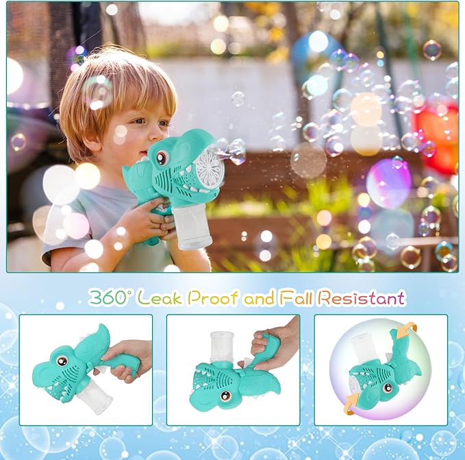 Onory 2 Pack Bubble Gun Machine for Kids, Bubble Gun with Bubble Solutions for Boys Girls, Bubble Blaster for Summer Toy, Party Favors, Outdoor & Indoor Activity, Birthday Gift, Bubble Blower