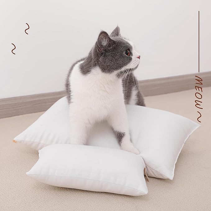 NTBAY Tiny Pillows, Down Alternative 7"x11" Microfiber Mini Pillows for Travel, Pets, Soft Machine Washable Small Pillow for Neck, Wrist, Lumbar and Knee, Yellow