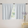 RYB HOME White Short Blackout for Small Window 45 inches Length, Thermal Insulated 100% Blackout Noise Reducing Window Shades for Bedroom Office, 42 inches Wide by 45 inches Long