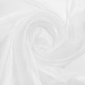MECCANIXITY Iridescent Sheer Organza Fabric, 2 Yards x 59 Inches Solid Holographic Shiny Fabric Organza Cloth for Wedding, Curtains, Costume, Photo Background, White