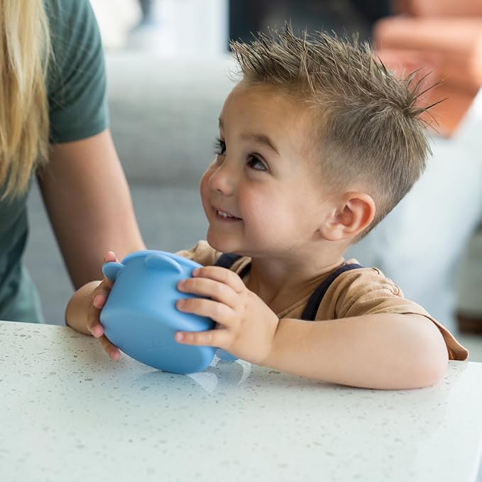Silicone No Spill Snack Cups for Toddlers – Portable Baby Snack Cup Containers with Dustproof Lid – Dishwasher-Friendly Toddler Spill Proof Cups Without BPA, Lead, or Phthalates – Pink and Lilac