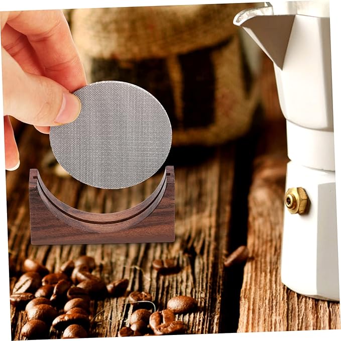 Luxshiny 4pcs Espresso Filter Screen Stainless Filter Mesh for Use Easy to Clean Prevents from Sticking