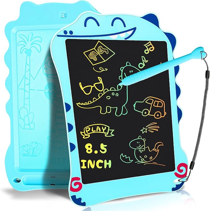 LCD Writing Tablet Dinosaur Toys for Boys Kids, Colorful Toddler Blue Toys Drawing Board, Educational Children Toy, Doodle Pad for 3 4 5 6 7 8 Year Old Boy Kid Birthday Party Christmas Gifts,8.5inch