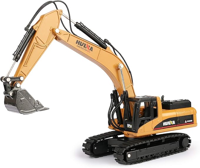 1/50 Scale Diecast Crawler Excavator, Metal Construction Vehicle Models Toys for Kids (Crawler Excavator)