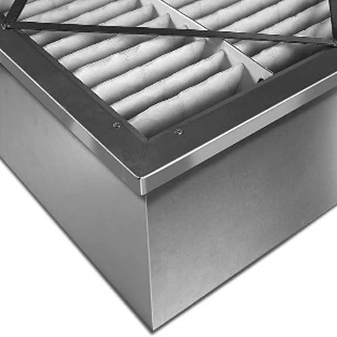 RIGID-PACK 20x20x12 Rigid Box Air Filter – MERV 14/95% ASHRAE HVAC Filter – Radial V-Pleat, Metal Frame, No Header – High-Efficiency Replacement for Commercial & Industrial Systems