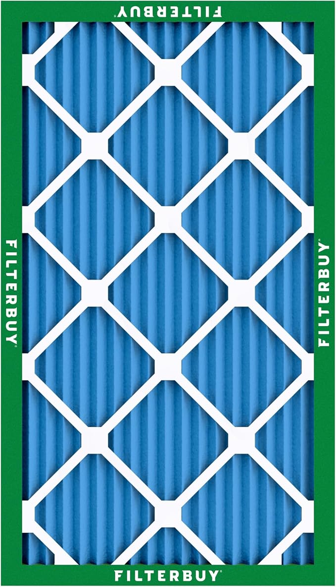 Filterbuy 16x25x1 Air Filter MERV 13 Optimal Smoke & Allergy Defense (3-Pack), Electrostatic Pleated HVAC AC Furnace Filters Replacement, Made in USA (Actual Size: 15.50 x 24.50 x 0.75)