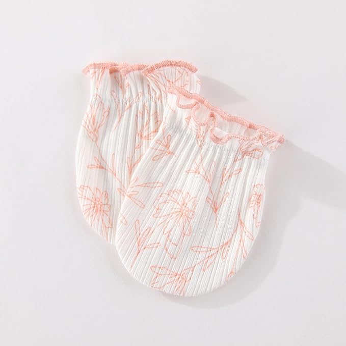 5 Pairs Baby Not Scratch Mittens 0-6 Months New Born Boy Girl Gloves Cute Infant Accessories