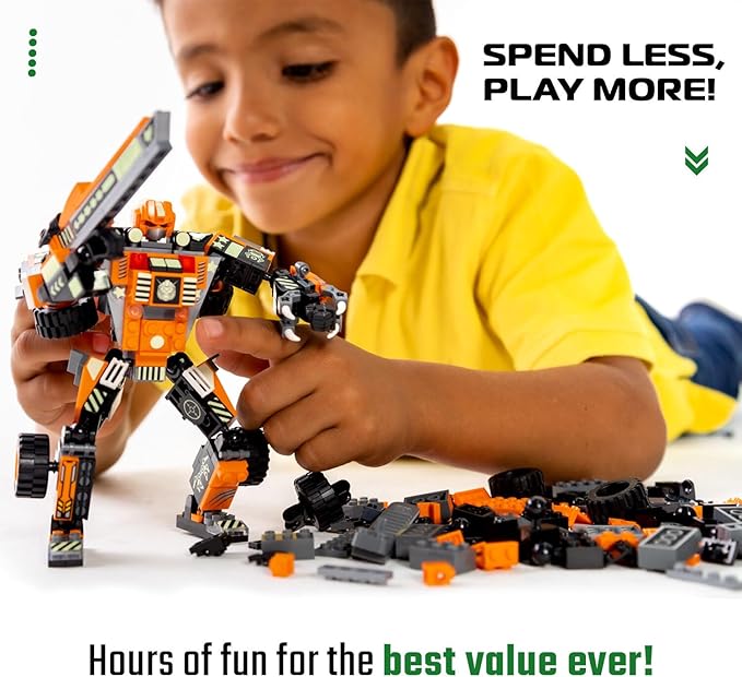 JITTERYGIT Mech Robot Soldier Glow in The Dark Bricks Toy STEM Gift Set, Juguetes para Niños De Christmas Birthday Regalos, Cool Military Holiday Present for Boys, Girls, Teen 6 7 8 9 10 Year Old