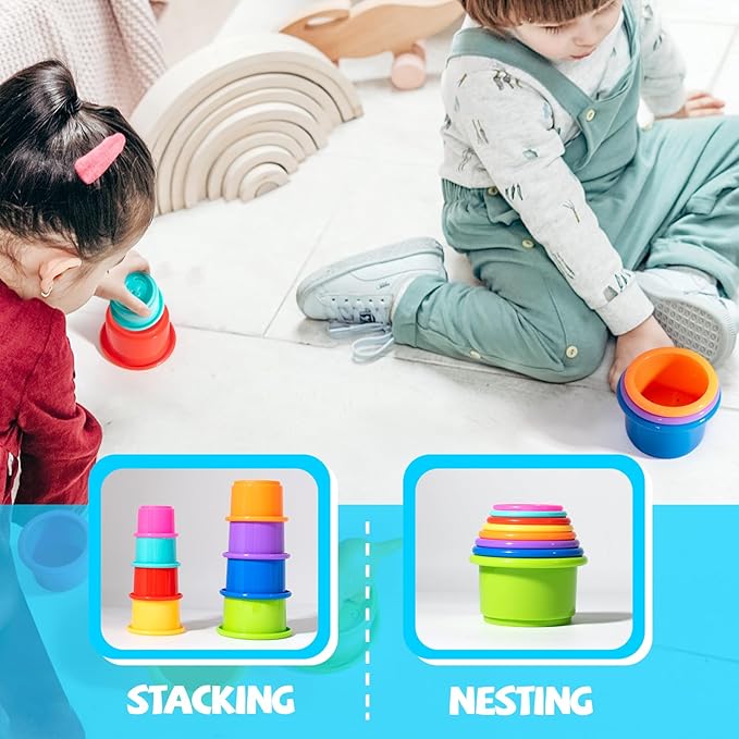 Hely Cancy No Hole Baby Dinosaur Bath Toys for Toddler, Mold Free Kids Bathtub Pool Toys (Dino+Cup)