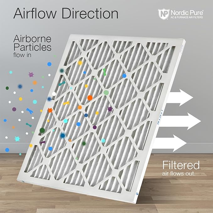 Nordic Pure 18x18x1 (Actual Size: 17 3/4 x 17 3/4 x 3/4) Pleated MERV 13 Air Filters 12 Pack