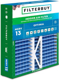 Filterbuy 16x22x5 Air Filter MERV 13 Optimal Smoke & Allergy Defense (1-Pack), Pleated HVAC AC Furnace Filters for Amana, Coleman, Goodman, York, and More (Actual Size: 15.38 x 21.88 x 5.25)