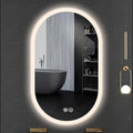 Irregular Bathroom Mirror with 3 Colour LED Light, Wall Mounted Makeup Mirror with Touch Switch and Demister Pad, Energy-Saving LED Smart Mirrors, Dimmable(A,19.7 * 31.5in/50 * 80cm)