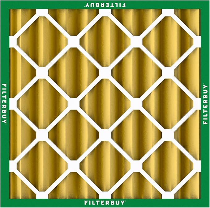 Filterbuy 25x25x4 Air Filter MERV 11 Superior Pet & Allergy Defense (12-Pack), Electrostatic Pleated HVAC AC Furnace Filters Replacement, Made in USA (Actual Size: 24.50 x 24.50 x 3.63)