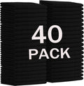 MRD's Home 12" x 12" Black Microfiber Cleaning Cloth,40Pack Multi-Purpose Reusable Cleaning Cloth Wipes Rags,Lint Free,Scratch & Streak-Free Cloth Black Microfiber Towels for Car House Wash