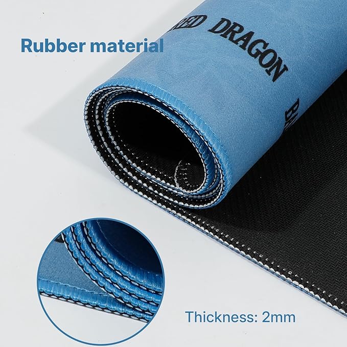 Mahjong Mat, Mahjong Mat for Table, Comes with 1 Velvet Mahjong Mat Storage Bag, with 2025 Mahjong Cards (4pcs), Fit for Mahjong/Poker/Board Games/Card Games/Dominoes (Blue)