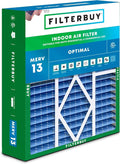 Filterbuy 19x20x5 Air Filter MERV 13 Optimal Smoke & Allergy Defense (1-Pack), Pleated HVAC AC Furnace Filters for Bryant, Carrier, BDP, Day & Night, and Payne (Actual Size: 19.06 x 19.81 x 4.25)