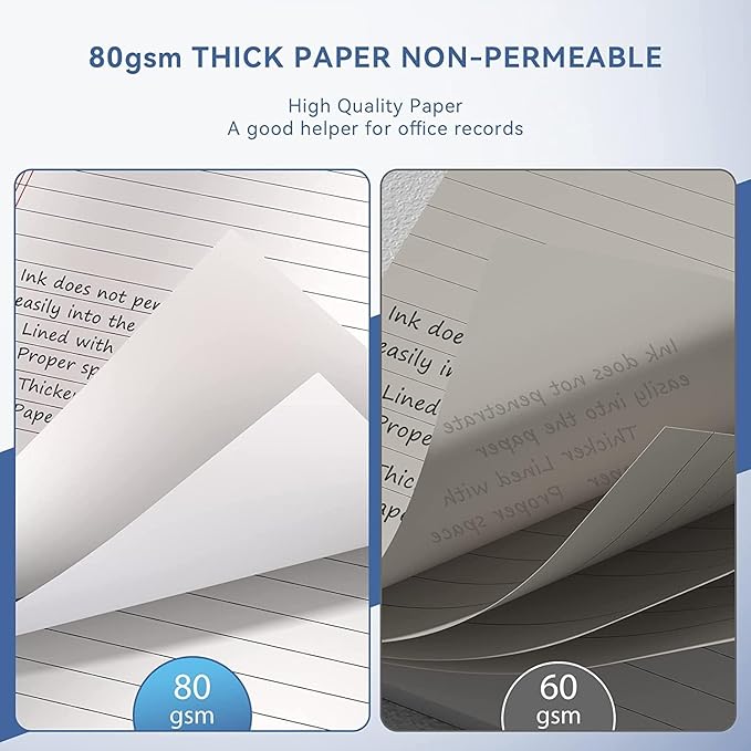 5" x 8" Note Pads 12 Pack of Legal Pads 30 Sheets Notepad College Ruled Small Writing Pads Perforated Pages Paper Pads 80GSM Heavyweight Paper Note Pads for Home, Office, or School