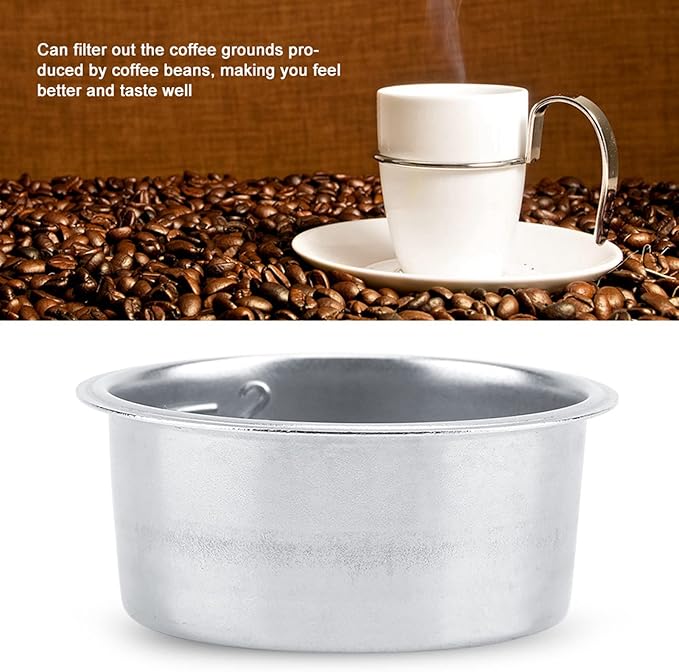 Coffee Filters Basket, Stainless Steel Coffee Filter Fit Reusable Basket Strainer Portable Brewers Extraction for Most Makers