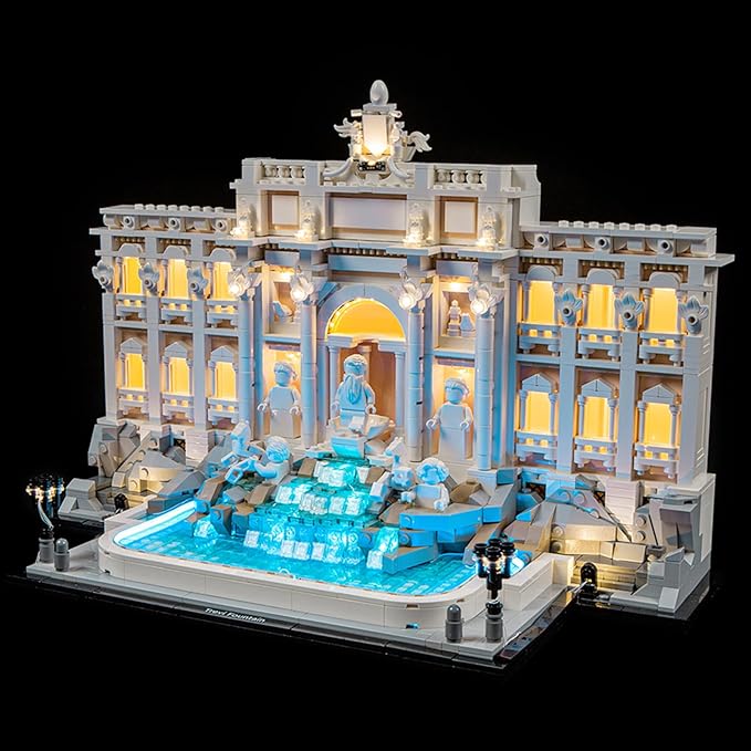 LED Light Kit for Lego Trevi Fountain 21062 Set, Compatible with Lego 21062 Building Blocks Model(Not Include Blocks Set)
