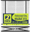 IYOUYA 2 Pack 313 Replacement Filter Compatible with AprilAire Whole House Air Purifier Model:1310, 2310, 3310, 4300, Competitive Models using 4898 Upgrade Kit, 20 x 20 x 4 MERV 13 Air Filter