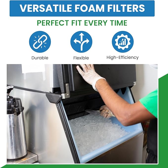 FilterEverything FSR22525 Duraflow Filtration Air Filter Foam Roll, 24x25x0.25 Cut to Size Washable Foam for Vent Filter, Air-Filter Material Roll for Versatile Home Use, Reusable Replacement for HVAC