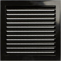 Repa Market 12" x 12" Inch (Inner Dimensions) Galvanized Steel Black Soffit Air Vent Cover - Louvered Square Gable Vent with Mesh Screen - Exhaust/Intake Ventilation Grill - Outdoor Metal Duct Grate