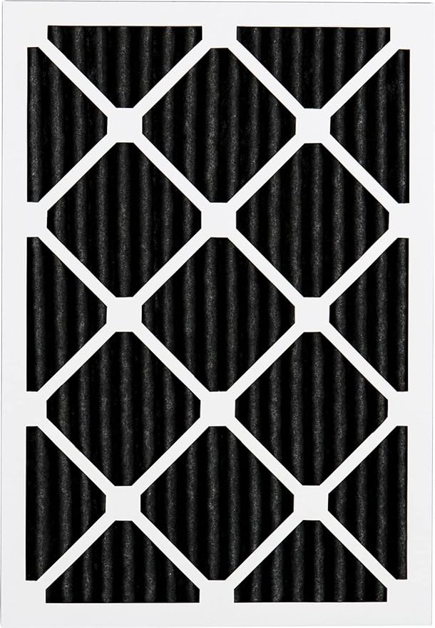 Nordic Pure 20x25x2 (Actual Size: 19 1/2 x 24 1/2 x 1 3/4) Pure Carbon Pleated Odor Reduction Merv 8 Furnace Filters 3 Pack