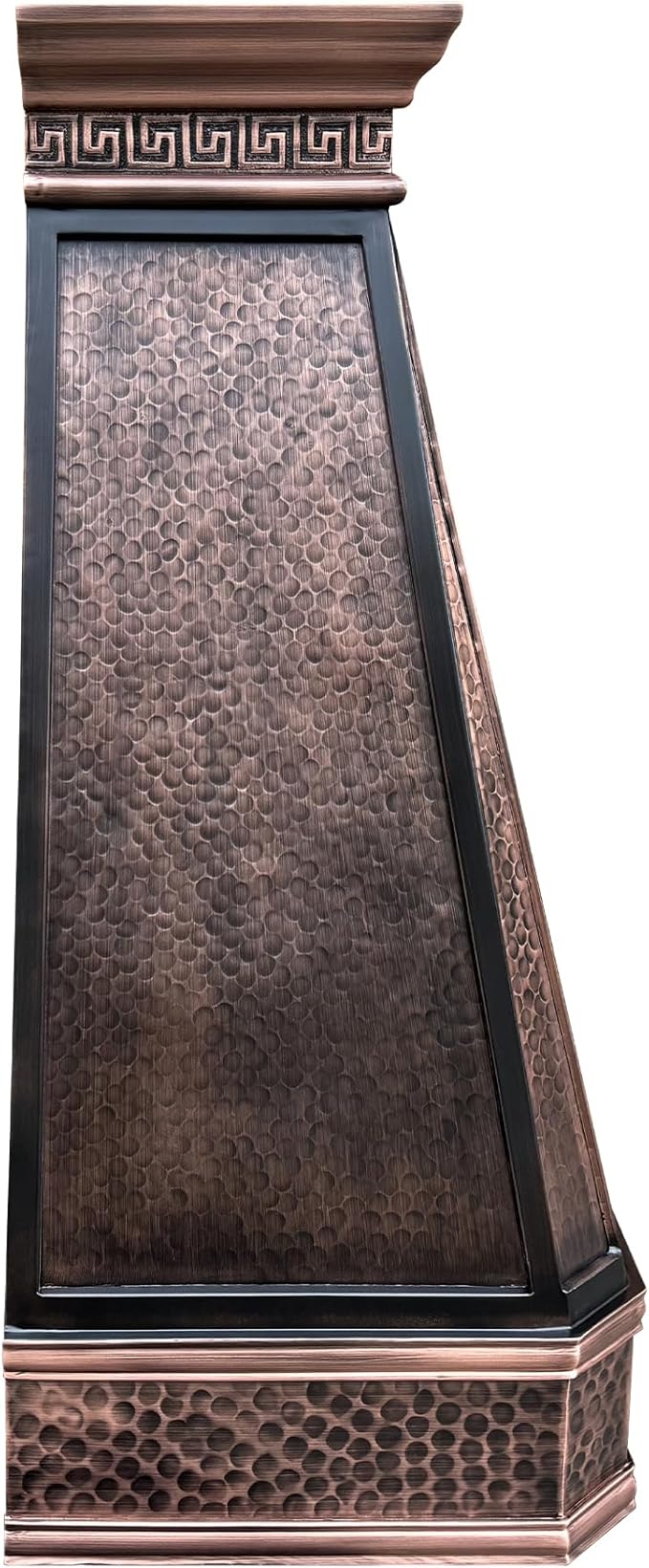 CT Copper Tailor Copper Vent Hood Wall Mount,42'' W,42'H, 1150 CFM Exhaust Fan,Stainless Steel Vent,LED Light,Dishwasher-Safe Baffle Filters,Light Hammered-Medium Patina,VH14TA2L