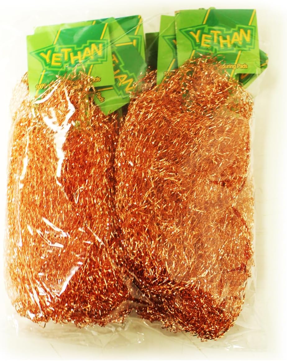 Copper Scouring Pad, Scrubbing Scour Pads 10 Pcs/Pack, Pure Copper, 13g / Pc