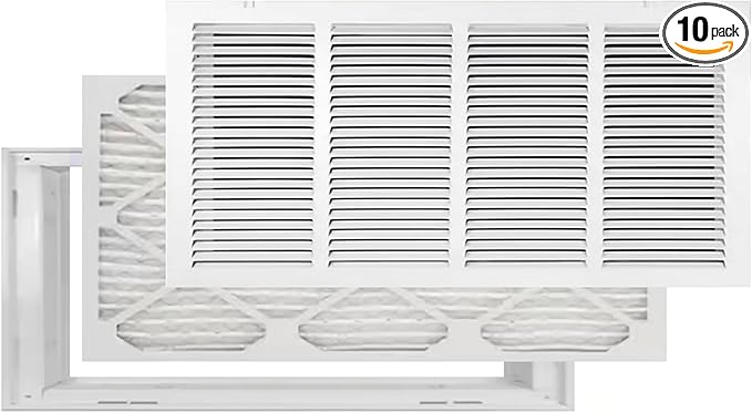 Venti Air 20" X 16" Steel Return Air Filter Grille with MERV 11 Filter Pre-Installed- Removable Face/Door for 1 inch Filters - HVAC Duct Cover Grill [Outer Dimension: 22.5"W X 18.5" H]