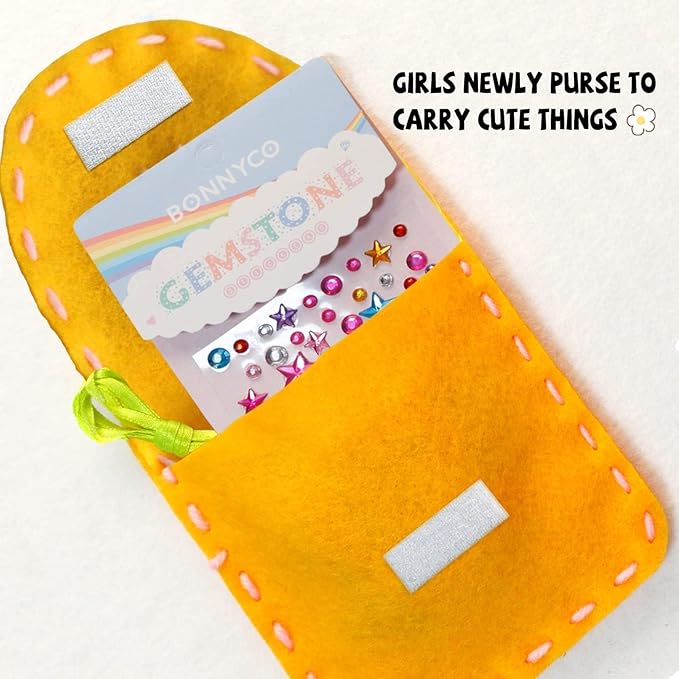 IROLEHOME Sew Your Own Purses 6 Pcs Sewing Kit for Kids Sewing Bag for Beginners, Birthday Gifts for Girls Boys