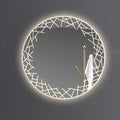 Bathroom Mirror with LED Lights, Wall Mirror with Touch Sensor, Round Mirror with Demister Pad, 3 Light Modes, for Living Room and Bathroom(A,80cm/31.5in)