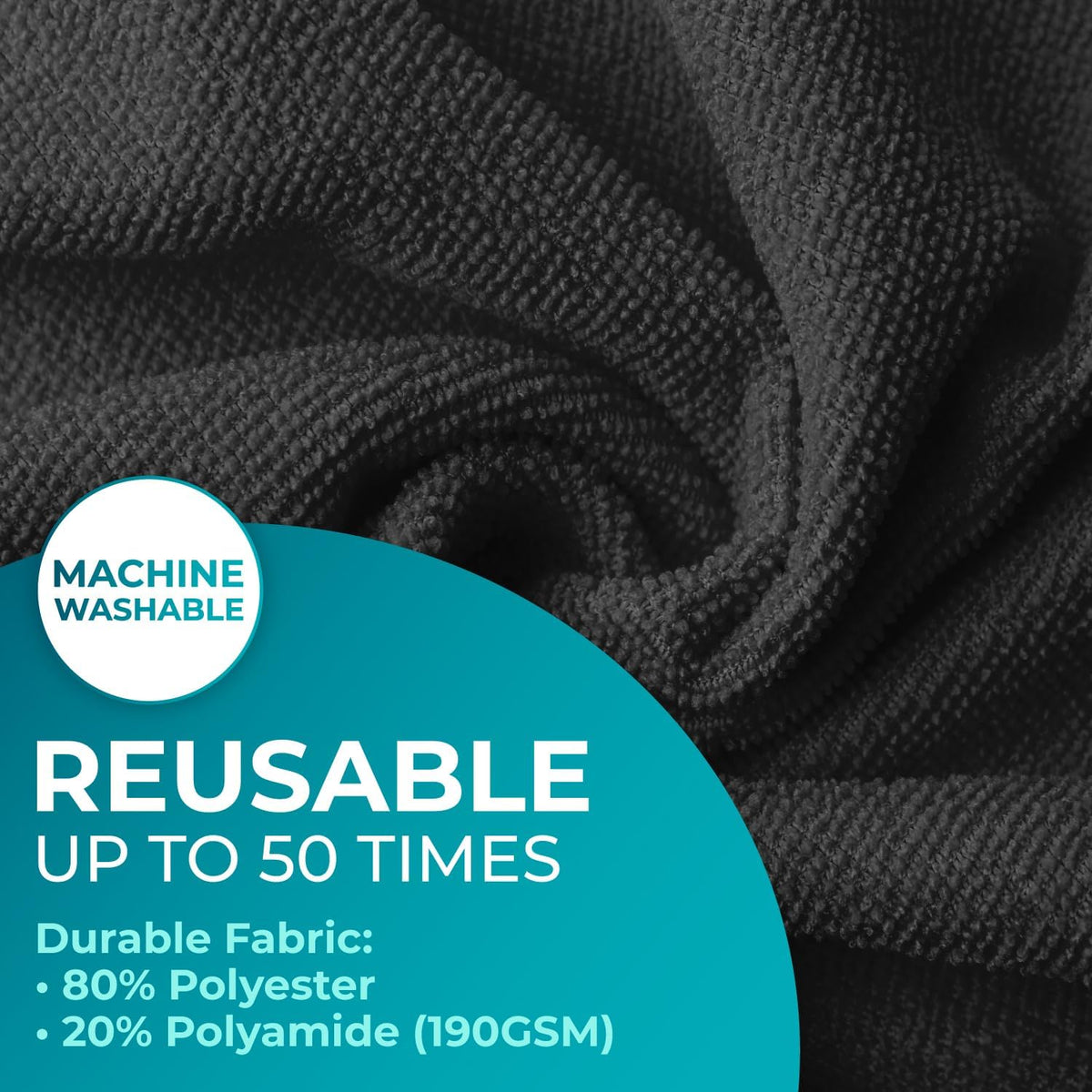 100 Pack Microfiber Cleaning Cloth Roll - Tear Away Reusable Paper Towels Washable, 11.8" Ultra Absorbent Cleaning Supplies for Housekeeping, Cleaning Rags Microfiber Towel, Lint Free Cloth Value Pack