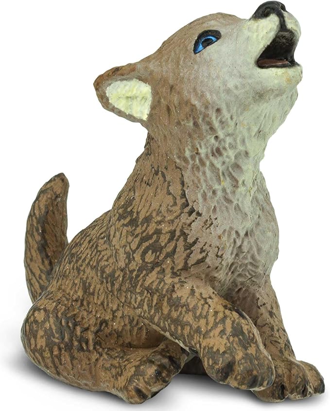 Safari Ltd. Wolf Pup Figurine - Detailed 1.85" Plastic Model Figure - Fun Play Toy for Boys, Girls & Kids Ages 1+