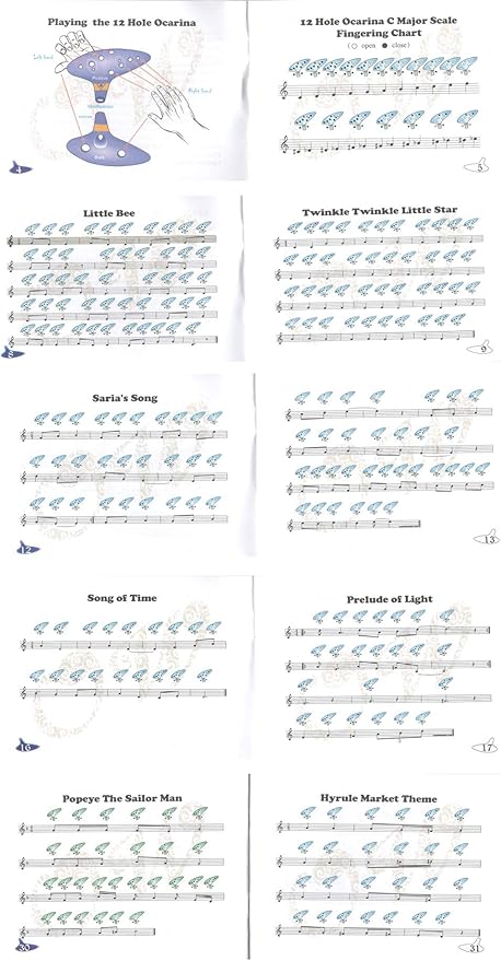 "Cheffort" 12 Hole Ocarina From Legend of,Alto C with Protective Bag,Buy ocarina,ocarina of time,Play by Link