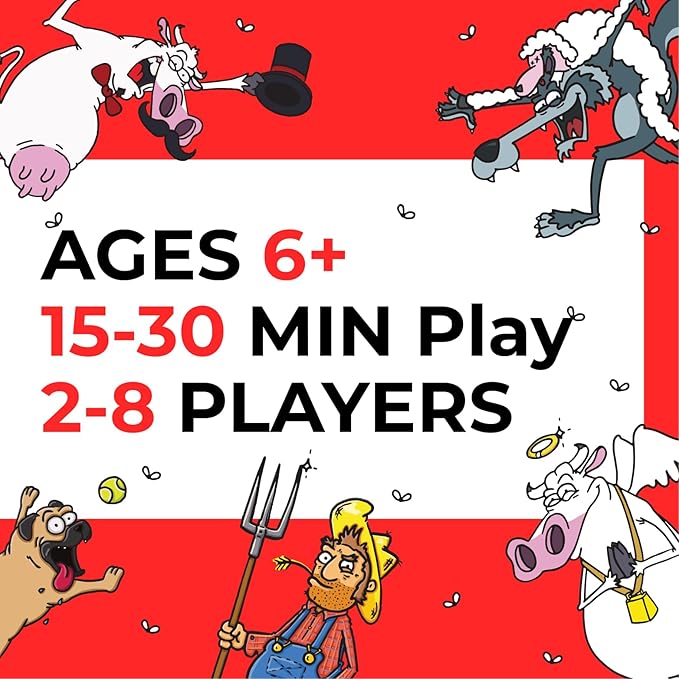 Hey Cow! - Family Card Game for Kids and Adults - Fun Farm-Themed Strategy Game Ages 6+ - Easy to Learn Party Game with Quick Playtime - Perfect for Family Game Night