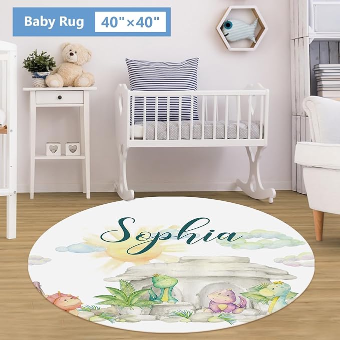 Personalized Baby Crib Bedding Set, 5 Pcs Custom Set With Name, Soft Double Layer Nursery Bedding, Flannel Dinosaur Set for Boys, Toddlers Newborns Customized Gift