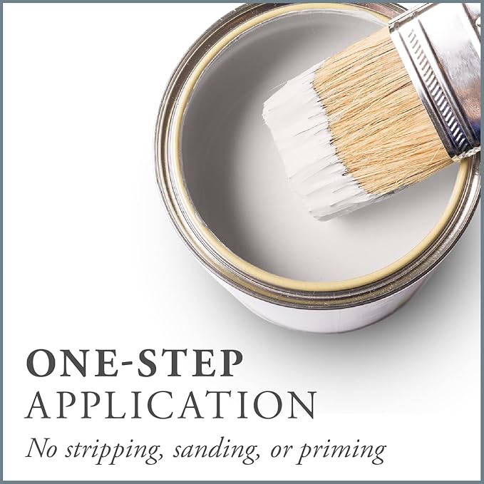AMY HOWARD AT HOME Chalk-Based One Step Paint for Furniture, Cabinetry, Decor, Finish, and More | No Stripping, Sanding, or Priming | Ultra-Light Base | 16 Ounce | Italian Silver